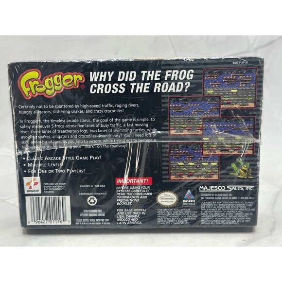 NEW 1998 Frogger – Super Nintendo SNES – Factory Sealed – CIB – NOS - Picture 2 of 6